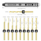 Mini Electric Drill Pen with Benchtop Press, 5-Speed, 10 Small Drill Bits with Aluminium Box, LED Lights, OLED Display, Resin Drill Set For Jewelry Making, Plastic, Wood (SDS ULTRA PLUS) - style: SDS ULTRA PLUS