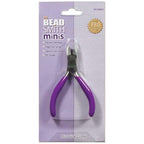 The Beadsmith Mini Series Side Cutter Tool – Accurately Cut Wire & Metal – 3-Inches, Purple Comfort Grip Handle, Single Leaf Spring, Polished Steel Head – Tools for Jewelry Making - style: Side Cutter
