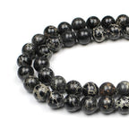 MJDCB 12mm Black Imperial Jasper Gemstone Beads Round Loose Stone Bead for Jewelry Making Bracelets Necklaces - color: Black Imperial Jasper, size: 12mm