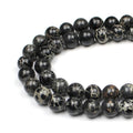 MJDCB 12mm Black Imperial Jasper Gemstone Beads Round Loose Stone Bead for Jewelry Making Bracelets Necklaces - color: Black Imperial Jasper, size: 12mm
