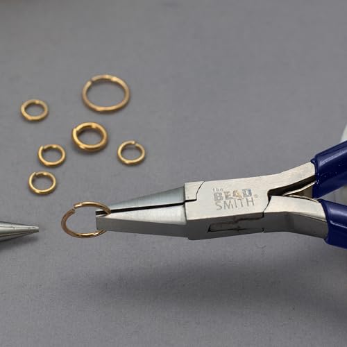 The Beadsmith Flat Nose Pliers – Economy Line – 4.5 inches (114mm) – Vinyl Grip Handle with Double Leaf Springs – Jewelry Making Tool for Creating Bracelets, Earrings and Necklaces - style: Flat Nose