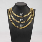 10PCS 18inch Cuban Chain Necklace Set for Jewelry Making Gold Plated Stainless Steel Necklace Bulk - color: Gold 18", size: 1.8mm