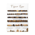 5Pcs Crystal Bracelet for Women Spiritual Natural Stone Bracelet Set Stackable Beaded Bracelets Healing Crystal Bracelet Gemstone Bead Bracelet Beaded Stretch Bracelets for Women - style: Tiger Eye