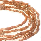 6-8mm Natural Sunstone Nuggets Oval Free Tumbled Pebble Semi Precious Gemstone Loose Stone Beads Approx 15.5 inch for DIY Jewelry Making - color: Sunstone