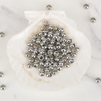 100 Pcs Stainless Steel Spacer Beads, 6mm Metal Spacer Beads, 2.5mm Hole 304 Stainless Steel Rondelle Loose Bead for DIY Bracelet Jewelry Making Silver Metal Bead for Jewelry Making