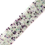 Faceted Natural Fluorite 2-3mm Cube Square Loose Beads Gemstone Small Loose Beads Healing Crystal Energy Stone for DIY Jewelry Making 15" - color: Fluorite