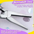 SPEEDWOX Flat Nose Pliers for Jewelry Making Serrated Jaw Pliers Mini Duck Bill Plier Bracelet Bending Plier Jewellery Making Tool Beading Flat Wire Plyer for Wire Wrapping Bending Ring Opening - style: Flat Nose Pliers Serrated Jaws