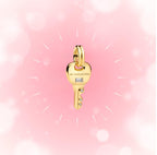 Mother Heart Charms for Bracelets Love Mom Flowers Charm Jewellery for Women - style: Gold key
