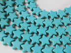 300pcs Turquoise Star Beads for Jewelry Making Natural Stone Lanyard Spacer Beads for Garland Keychain DIY Handmade Craft Necklace Bracelet Supplies - color: Turquoise Star