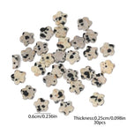 Songxi 60pcs 6mm Dalmatian Plum Blossom Natural Stone Beads for Jewelry Making, Smooth Loose Flower Shape Gemstone Beads for Bracelets Necklace Earrings Making Supplies ﻿ - color: Dalmatian