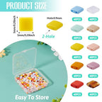 Pandahall 400pcs Acrylic Tila 2-Hole Seed Beads - Flat Square, 5x5mm Opaque Acrylic Spacer Loose Beads (10 Colors) for DIY Craft Multi-Strand Bracelet, Necklace, Earring Making - color: Mix 10 Colors, 400pcs