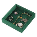 uxcell Stackable Jewelry Storage Tray, Empty Tray Drawer Organizer, Small Display Box for Earrings, Necklaces, Rings and Bracelets, Dark Green - color: Dark Green