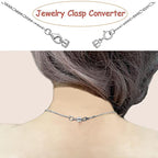 OHINGLT Magnetic Necklace Clasp Extra Strong, Silver Plated Magnet Jewelry Clasps Converters for Bracelet Necklaces Chain - color: 8Pcs Silver