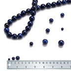 BEADIA Natural Lapis Lazuli Stone Round Loose Semi Gemstone Beads for Jewelry Making 8MM 44PCS - color: Lapis Lazuli, size: 8mm