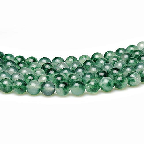 MJDCB Natural Stone Beads Purple Aventurine Round Loose Beads for DIY Necklace Bracelat Jewelry Making 15" (Moss Quartz, 8mm) - color: Moss Quartz, size: 8mm