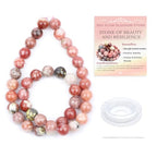 Natural Stone Beads Round Genuine Real Stone Beading Strand Loose Gemstones DIY Smooth Bead for Bracelet Necklace Earrings Jewelry Making (Red Plum Blossom Stone, 10mm 36 Pieces) - color: Red Plum Blossom Stone, size: 10mm 36pcs