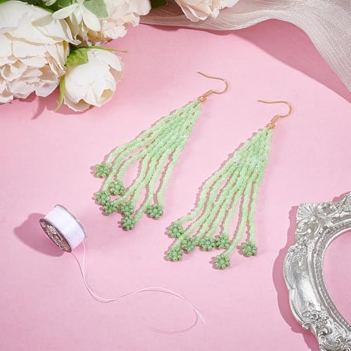 PH PandaHall 50yards Nylon Beading String Thread 0.2mm Fine Round White Bracelet Cord Seed Bead Thread Sewing String for Friendship Bracelet Jewelry Leather Stitching Beading Christmas Ornament - style: White