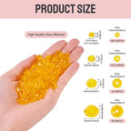 4 Strands Faceted Glass Beads Crystal 3/4/6/8mm Rondelle Transparent Glass Loose Spacer Beads for DIY Bracelet Necklace Wristband Keychain Jewelry Craft Making, Orange - color: 3/4/6/8mm-Orange