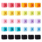 90Pcs 12mm Acrylic Cube Beads Plastic Square Candy Beads Colorful Loose Spacer Cube Bead for DIY Crafts Friendship Bracelet Earring Jewelry Making - color: Mixed Color-Cube
