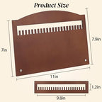 SCUNDA Wooden Jewelry Stand, Wooden Necklace Display Stand with 23 Slots, Real Wood Jewelry Organizer Board for Women, Portable Necklace Holder for Craft Fairs, Home, and Exhibitions, 11" x 7.9"