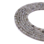 BEADIA Natural Spectrolite Spacer Beads Caps Loose Semi Gemstone for Beading Jewelry Making 4mmx2mm 38cm - color: Spectrolite, size: Round 4mm x 2mm
