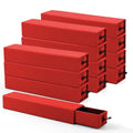 Lainrrew Jewelry Gift Box, Luxury 12-Pack Jewelry Gift Box Velvet-Lined, Compact Drawer Style for Earrings & Rings, Stylish Necklace Bracelet Organizer, 8.3x1.8x1.4 Inches (Red) - color: Red