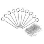PATIKIL 200Pcs 304 Stainless Steel Jewelry Eye Pins 18mm 22 Gauge Silver Open Eye Pins for Jewelry Making DIY Craft Necklaces Bracelets Earrings - color: Silver, size: 18mm