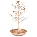 INVIKTUS Silver Birds Tree Jewelry Stand Display Earring Necklace Holder Organizer Rack Tower - color: antique bronze