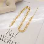 Gold Necklace for Women - Chunky 14K Gold Plated Chain Necklace Cuban Link Paperclip Chain Herringbone Statement Choker Necklace for Women Simple Trendy Jewelry Gifts - style: 10mm-paperclip chain-gd-2