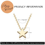 Valloey Rover Gold Necklace for Women 14K Gold Plated Circle Cubic Zirconia Pendant Necklace Dainty Twist Rope Chain Necklace Simple Jewelry Gift for Women - style: Gold-Star