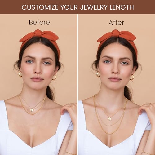 Bonison Necklace Extender Gold - 18k Gold Plated Chain Extenders for Necklaces, Necklaces Bracelet Anklet Extenders for Women Jewelry Making (3 pcs Gold 1 2 3 Inch) - color: 3 pcs Gold (1 2 3 Inch)