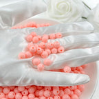 1000Pieces 6MM Acrylic Round Beads Round Acrylic Balls Chunky Beads Smooth Spacer Plastic Pastel Beads Craft Beads for Necklace and Bracelet Making Crafting Supplies(179-pale Pink) - color: 179-pale pink, size: 6MM