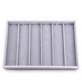 Oirlv Velvet Stackable Jewelry Tray Necklace Pendant Organizer Display Showcase Jewelry Storage trays - size: 6 Grids Necklace Tray
