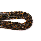 Faceted Natural African Turquoise 2-3mm Cube Square Loose Beads Gemstone Small Loose Beads Healing Crystal Energy Stone for DIY Jewelry Making 15" - color: African Turquoise