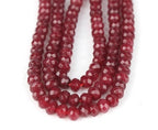 Perlin Agate & Jasper Gemstone Strand Beads 4 mm Rondelle 110 Pieces Jewellery Beads Semi-Precious Stone for Jewellery Necklace Bracelet Earrings (Garnet) - color: granite