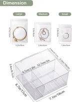 4 In 1 Acrylic Jewelry Organizers and Storage with 60 Portable Anti Tarnish Jewelry Bags, Clear Jewelry Box Organizer, Travel Jewelry Case for Earrings/Rings/Necklaces for Women Girls - style: 4-in-1 Jewelry Box