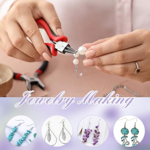 TOAOB 300pcs Earring Hooks Kits Silvery Grey French Ear Wires with Ball and Coil 18mm Fish Hook Earring Making Supplies with Jump Rings and Clear Silicone Ear Backs for DIY Jewelry Findings - color: Silvery grey