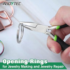 Mini Split Ring Pliers Jewelry Pliers 3" Split Ring Tool Jump Ring Opener Split Keychain Pliers Opening Pliers for Jewelry Making Beading Crafting