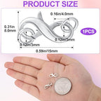Pndeyo 925 Sterling Silver Lobster Claw Clasps, Double Opening Necklace Enhancer Shortener, Hypoallergenic Spring Rings Clasp Connector Carabiner for Bracelet Anklet Jewelry Making - color: Silver-1pc-0.59"×0.31"-with rings