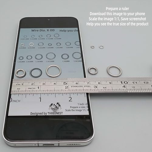 1000PCS 5mm 1mm Thickness 18 Gauge Stainless Steel Jump Rings, Unwelded Metal Round O Rings for Necklace Bracelet Keychain Chainmail Jewelry Making - size: 5mm OD-1.0mm Thick-18 Gauge