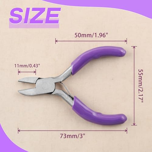 SPEEDWOX 3-Inch Diagonal Cutters Small Wire Cutting Pliers for Jewelry Making, Floral Wire, Zip Ties - Mini Side Cutting Tool, Snips, Flush Pliers - style: Diagonal Cutting Pliers