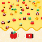 300pcs Back to School Polymer Clay Beads, Apple Pencil School Bus Spacer Beads for Jewelry Making First Day DIY Bracelet Necklace Accessories Craft Welcome Back to School Party Supplies - color: Red Green Yellow