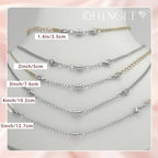 OHINGLT Necklace Extender Magnetic Clasps Chain Extenders for Necklaces,Gold and Silver Magnetic Necklace Clasps and Closures with Bracelet Extension - color: 5Pcs Silver