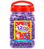 Praisebank Pony Beads, 1200pcs 6x9mm, Wholesale Beads, Bracelets Jewelry Making, Arts & Crafts(Purple) - color: PURPLE, size: Small Size
