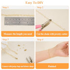 YOUBEIYEE 16.4 Feet Gold Plated Heart Link Chain for Jewelry Making Stainless Steel Chains Bulk on Spool - color: Flat Heart Gold