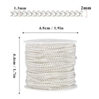 33 Feet Silver Curb Chains Roll, 2MM Silver Plated Brass Flat Twisted Link Chain Spool Bulk for Jewelry Making DIY Craft - color: 2.0mm silver curb chain