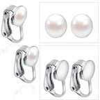 20pcs Silver Clip-on Earring Converters D-Shaped Brass French Earring Clips Components with 20pcs Comfort Earring Pads for None Pierced Ears Jewelry Making - color: Silver