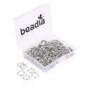 BEADIA Open Jump Rings Platinum 0.8x8mm 300pcs for DIY Jewelry Making Supplies - color: Platinum, size: 0.8*8mm