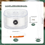 PH PandaHall 164 Yards Beading Thread 0.4mm Seed Bead Thread Bracelet Beading Thread Sewing String with Leading Wire and Buckle for Leather Stitching Beading Jewelry Bracelets Making White - size: 0.4mm, style: White