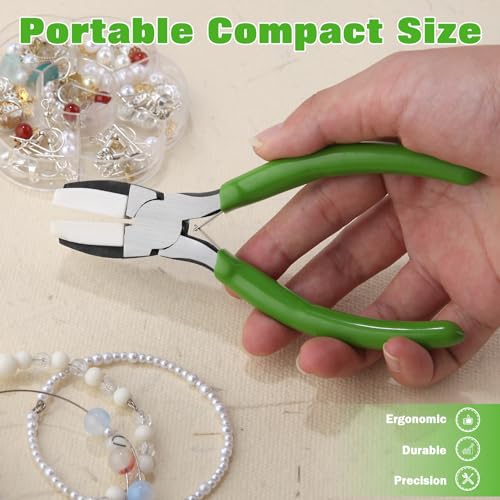 5 Inches Double Nylon Jaw Pliers Flat Nose Pliers for Jewelry Making with 2 Replacement Nylon Jaws Parallel Plier Soft Jaw Plier Jewelry Making Tools for Beading Wire Shaping DIY Hobby - style: 5-Inch Nylon Jaw Pliers